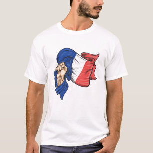 Punho com pavilhão nacional da France T-Shirt