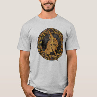 Punho da mitologia grega do vintage do t-shirt de