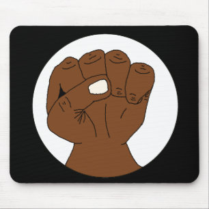 Punho Mousepad do poder preto