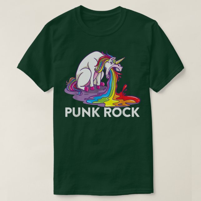 Punk Rock Unicorn T-Shirt (Frente do Design)