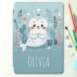 Pup De Selo Whimsical<br><div class="desc">Cartoon personalizado, doce foca sob a design de Capa de ipad</div>