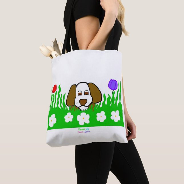 Pup N Play All-Over-Impressão Tote Bag (Close Up)