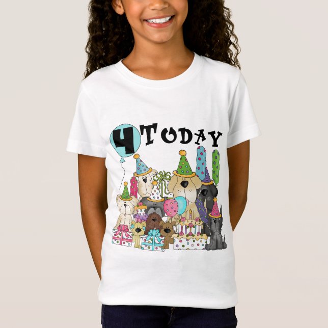 Puppies 4.º Aniversário Camisetas e presentes (Frente)