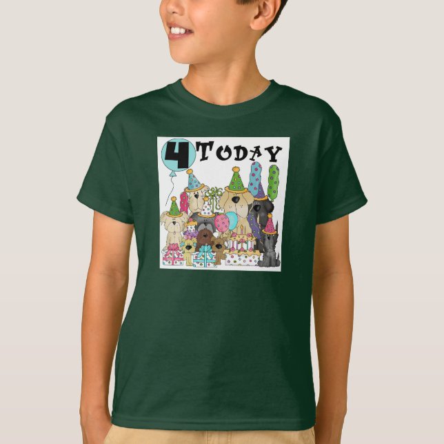 Puppies 4.º Aniversário Camisetas e presentes (Frente)