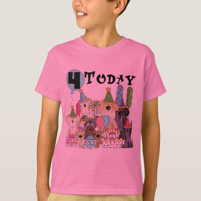 Puppies 4.º Aniversário Camisetas e presentes (Frente)