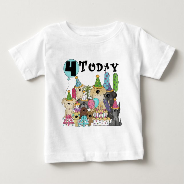 Puppies 4.º Aniversário Camisetas e presentes (Frente)
