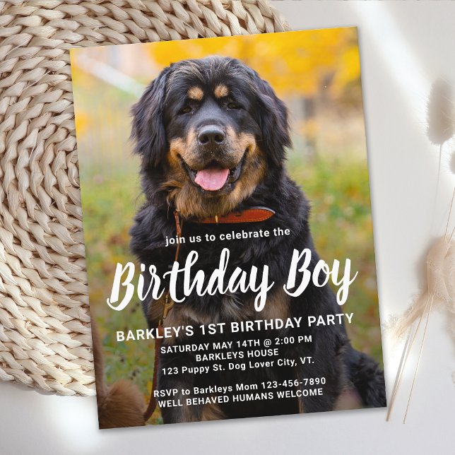 Puppy Dog Birthday Personalizado Pet Foto Convidar (Criador carregado)
