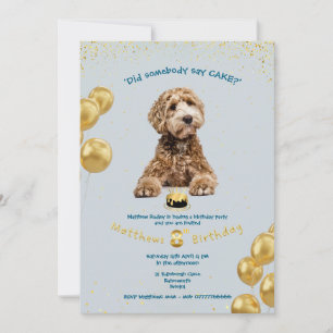 Puppy Gosta De Convite de aniversário De Bolo