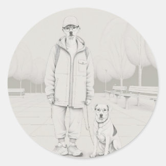 PuppyMan Clássico com Adesivos redondos