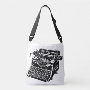 PURA DE SACO DE TOTE DO TIPEWRITER VINTAGE