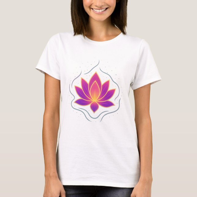 Pure Lotus Flower T-Shirt | Women's Yoga Apparel (Frente)