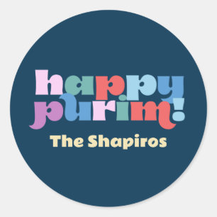 Purim Sameach etiquetas para macho