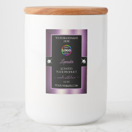 Puro preto de luxo brilhante com etiqueta de logot