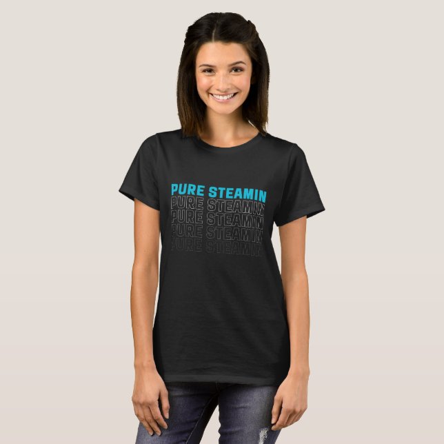 Puro Steamin Scottish Funny A Dizer T-Shirt (Frente Completa)