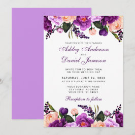 Puro Ultra Violeta | Convite Floral Para Casamento