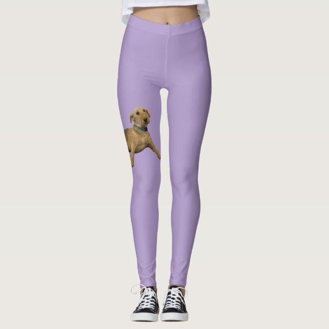 Purple Airedale Leggings (Frente)