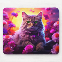 Purple Cat Mouse Pad – Perfect Gift for Cat Lovers