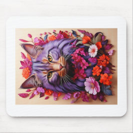 Purple Cat Mouse Pad – Perfect Gift for Cat Lovers