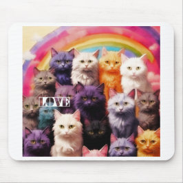 Purple Cat Mouse Pad – Perfect Gift for Cat Lovers