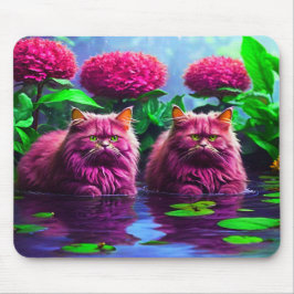 Purple Cat Mouse Pad – Perfect Gift for Cat Lovers