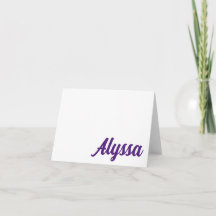 PURPLE CHEER Ft. Vale, Cartão de Nota Personalizad