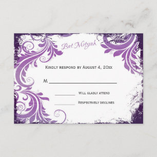 Purple Flourish Bat Mitzvah RSVP