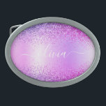 Purple Glitter Metal Monograma Nome Moderno<br><div class="desc">Folha Roxa Folha Metálica Brilhante Metálica Bruta Monograma Nome Belt Buckle. Isso faz a formatura perfeita, doce 16 16, 18, 21rua, 40, 50, 60, 70, 80, 90, 100 anos, casamento, chá de panela, aniversário, chá de fraldas ou presente de festa de solteira para alguém que ama luxo de vidro e...</div>
