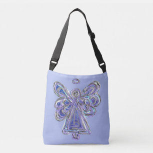 Purple Guardian Angel Purse Art Cross Body Bolsas