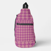 Purple Pink Checker Diamond Pattern