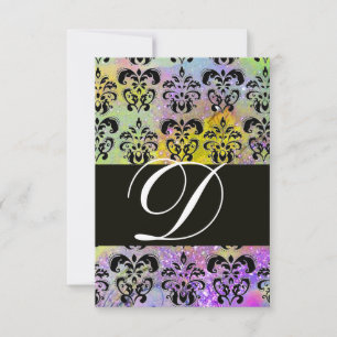 PURPLE VERDE AMARELO NEGRO NEGRO MONOGRAMA RSVP