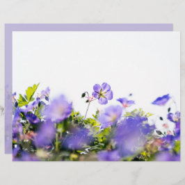 Purple Wildflower Two-Sided Scrapbook Paper