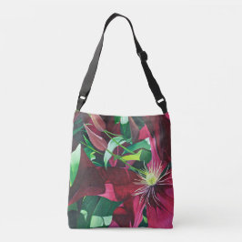 Púrpura Clematis Floral Tote