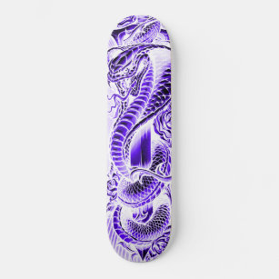 Skate design de maçã com cobra