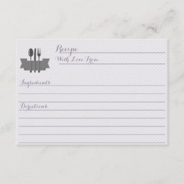 Púrpura estoque o cartão de receita do Chá de pane