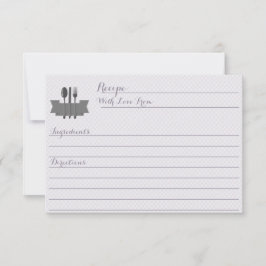 Púrpura estoque o cartão de receita do Chá de pane