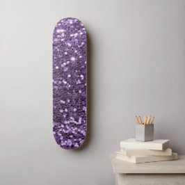 Púrpura Glitter Skateboard