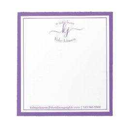 Púrpura Personalizada | Da Mesa Do Bloco De Notas