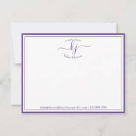 Púrpura Personalizada | Do Cartão De Nota