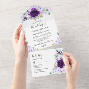 Púrpura Rosa Lilac Flores Rústicas Casamento Rústi