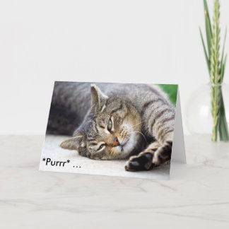 *Purr* - Cartão de Aniversário Engraçado com Cat