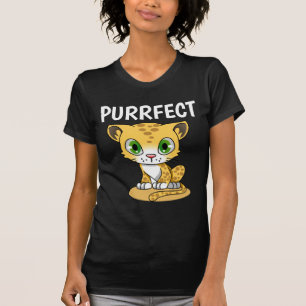PURRFECT CUTE LADIS FLIRTY CAT T-Shirts