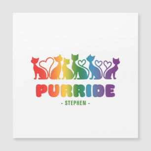 Purride - Rainbow Cat Silhouette LGBTQ+ Pride Pun