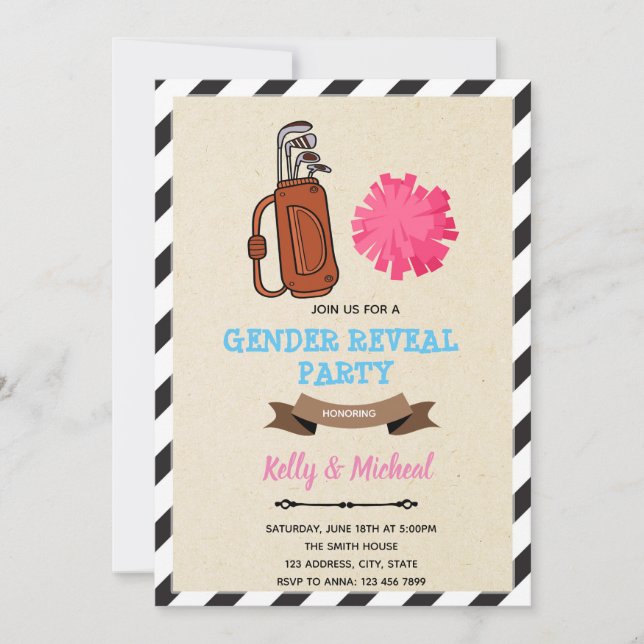 Putters ou Pom Poms gênero revelam cartão (Frente)