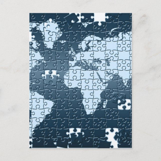 Puzzled! Cartão Postal (Frente)