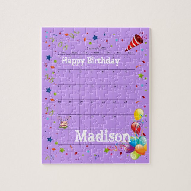 PuzzlesHappy Birthday, Quebra-cabeça de setembro d (Vertical)
