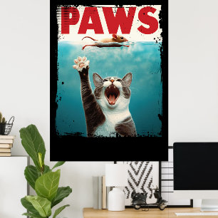 PWS Cat Mouse Parody Do Poster De Filme De Tubarão