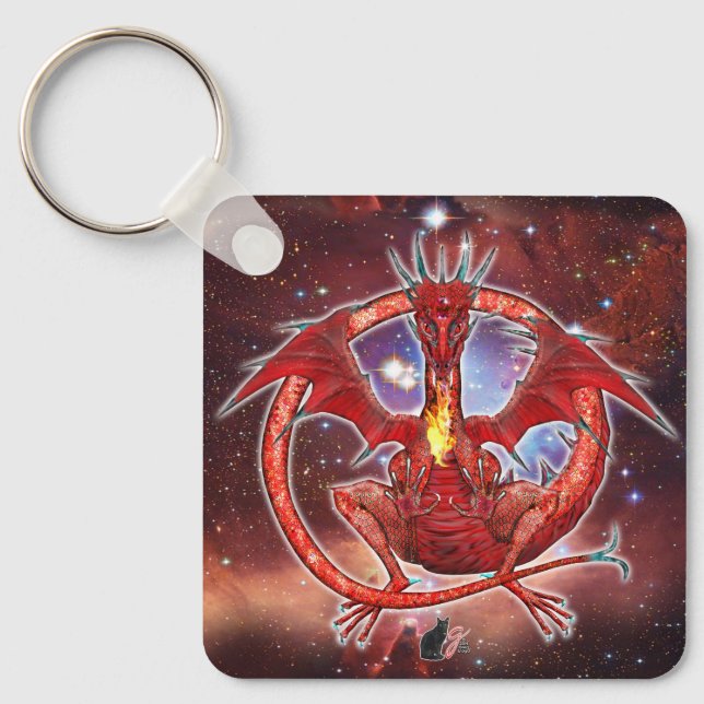 Pyrope Cosmic Dragon Chaveiro (Frente)