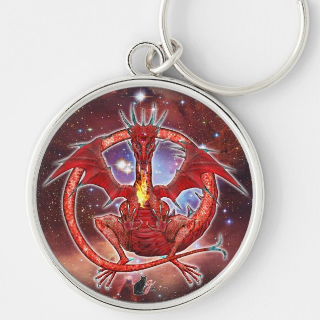 Pyrope Cosmic Dragon Chaveiro (Frente)