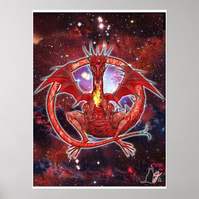 Pyrope Cosmic Dragon Poster (Frente)
