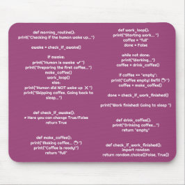 Python morning_routine() Mouse Pad – Coders Gift